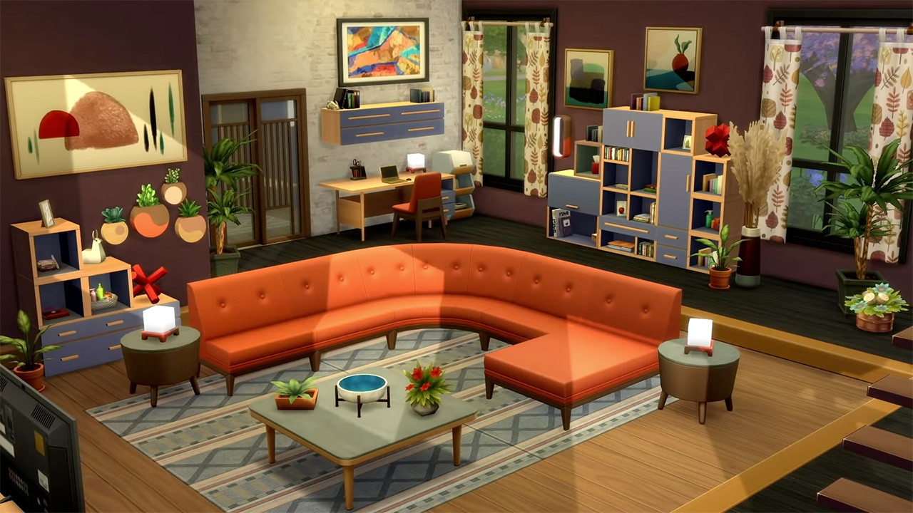 Die Sims 4: Traumhaftes Innendesign Bringt Modulare Möbel Mit Sich throughout Sims 4 Wohnzimmer